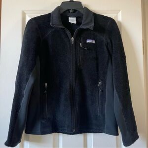 Patagonia Full Zip Fleece Jacket Women Size S Polartec Thermal Pro Black Color